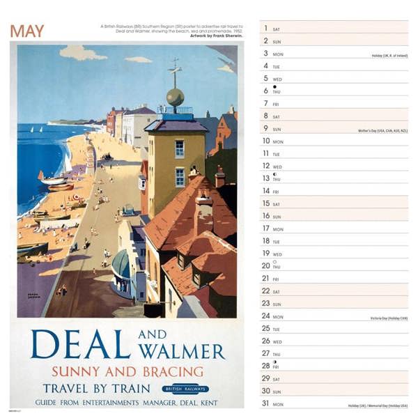 National Railway Museum, Britain By Rail Calendar 2027, Wall Calendars, Month To View, Travel, Gift