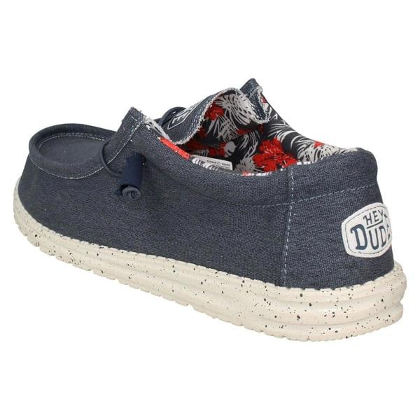 HEYDUDE Mens Hey Dude Deck Slip On Shoes Wally Stretch Canvas