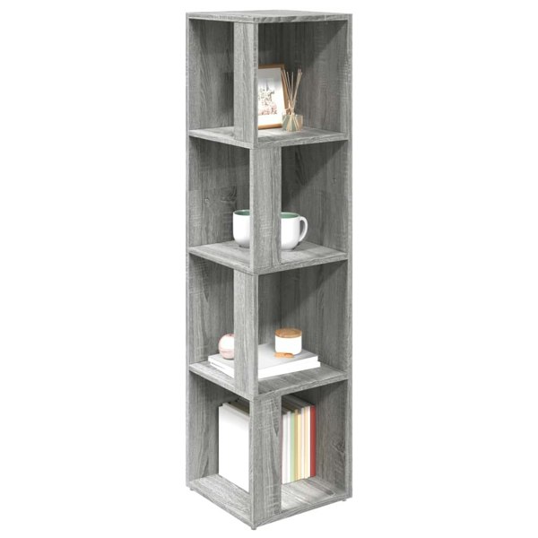 Berkfield Corner Cabinet Grey Sonoma 33x33x132 cm Engineered Wood