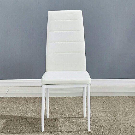 Kosy Koala Dining Chairs Set of 4 White Leather Kitchen Chairs