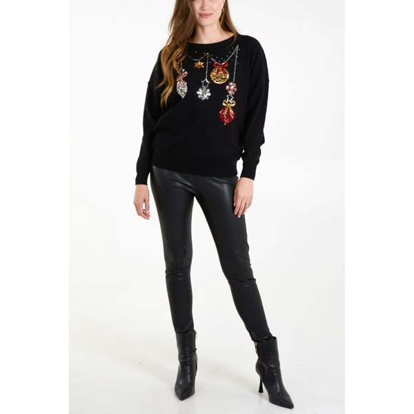 Blue Vanilla Christmas Jingle Bell Bauble Jumper