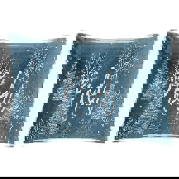 Furn Arcticus Noel Embroidered Arctic Animals Cushion Cover - Blue