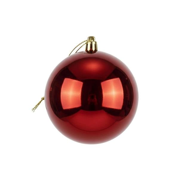 Shatchi 20cm Dark Red Glossy Christmas Bauble for Festive Trees, Mantels and Seasonal Home Décor
