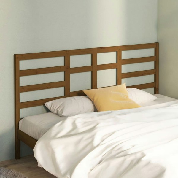 Berkfield Bed Headboard Honey Brown 206x4x104 cm Solid Wood Pine