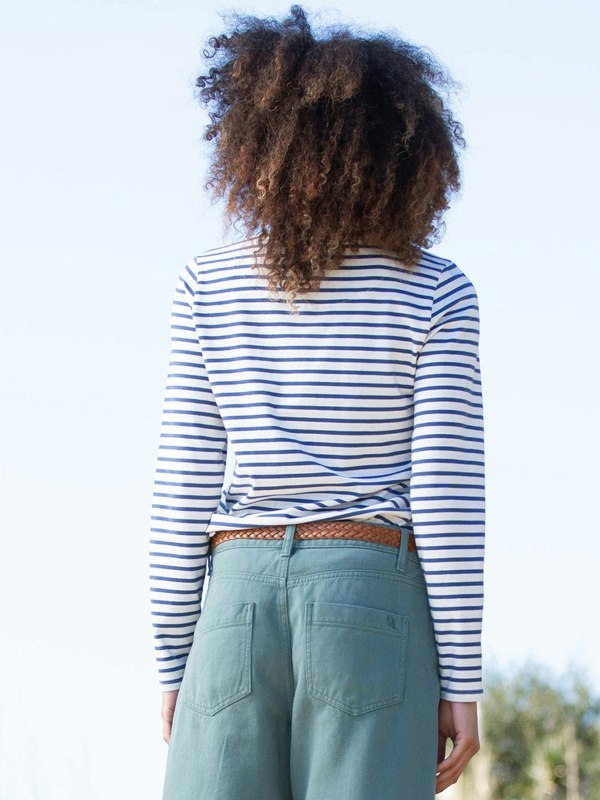 Kite Organic Tarrant Jersey Top Navy Stripe