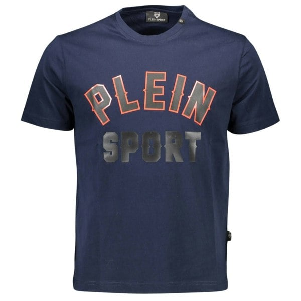 Plein Sport Block Logo Navy Blue T-Shirt S