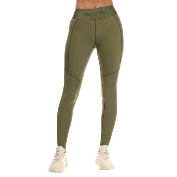 Skins Womens/Ladies Series-3 Thermal Long Leggings - Khaki Green