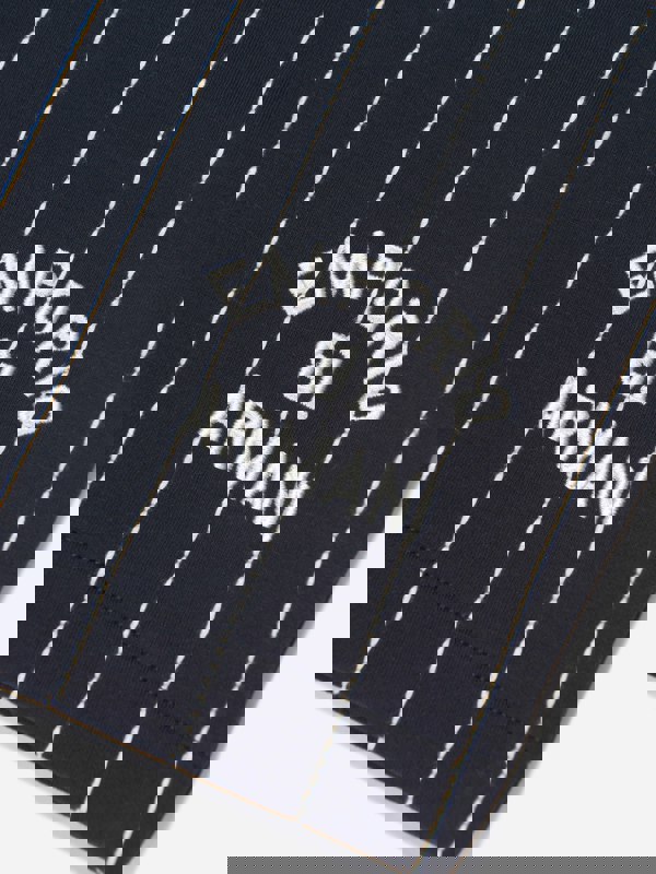 Emporio Armani Boys Striped Shorts In Navy