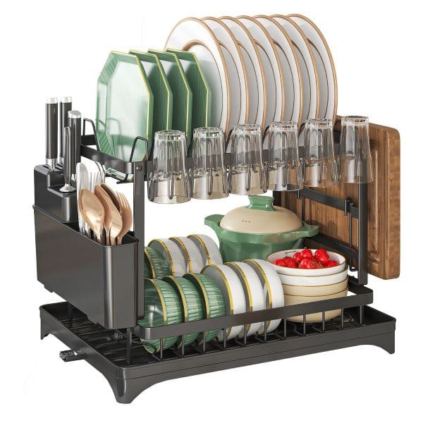 Leaper 1pc Dish Drying Rack For Kitchen Counter Over The Sink