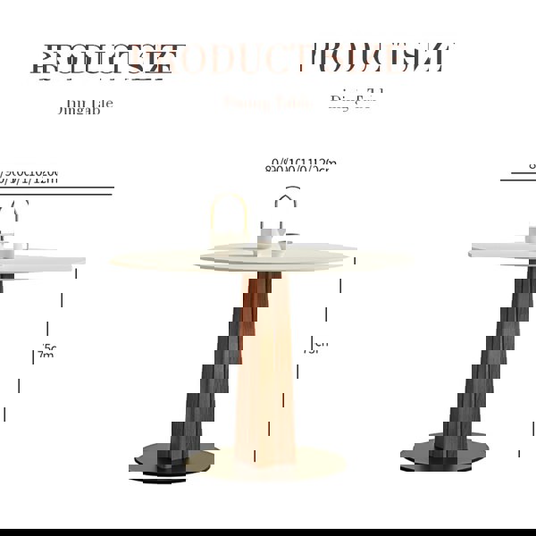 Percival White Round Dining Table-Rit Concept-Rit Concept