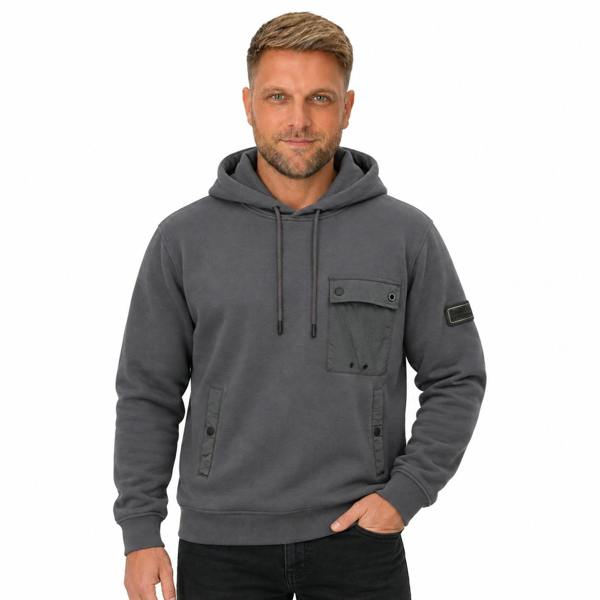 Barbour International Inline Hooded Sweatshirt Asphalt