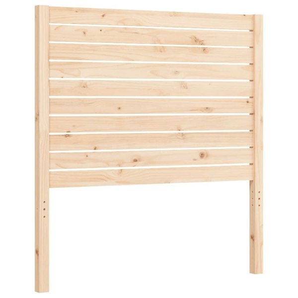 Berkfield Bed Frame with Headboard Single Solid Wood