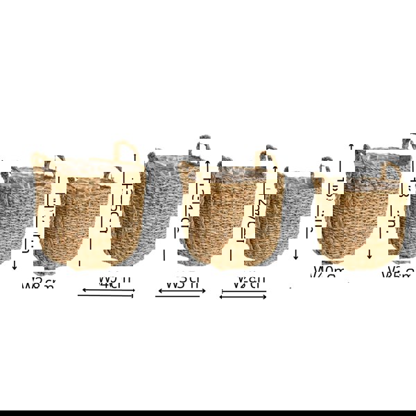 Ivyline Tenno Natural Basket Set of 3