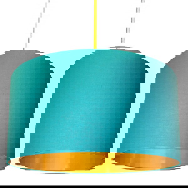 Sky Blue lampshade with gold lining