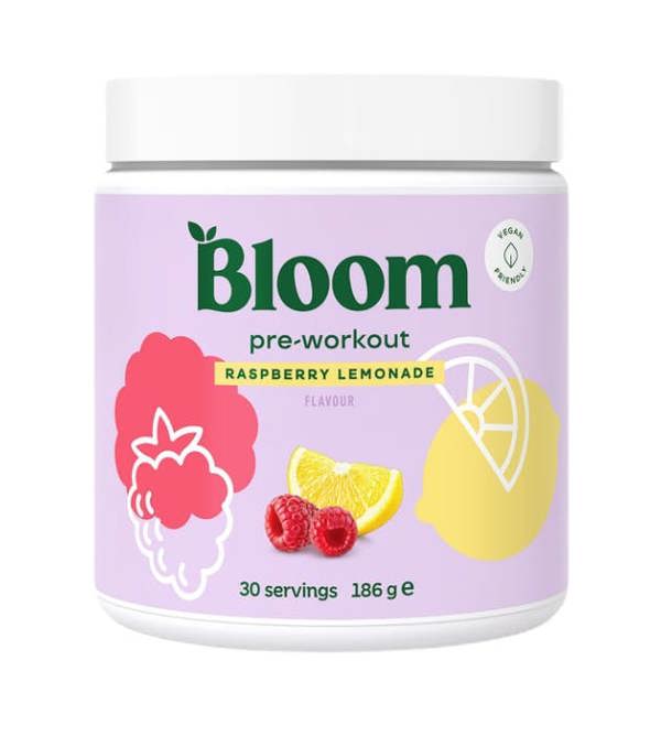 Bloom Pre-Workout, Raspberry Lemonade - 186g
