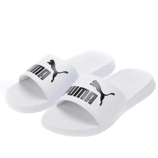 Puma Unisex Adult Popcat Logo Sliders - White