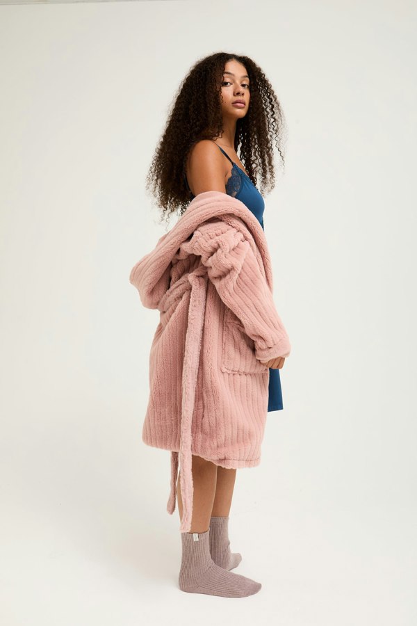 Cloud Dressing Gown in Dusky Pink - Wholesale - Robes