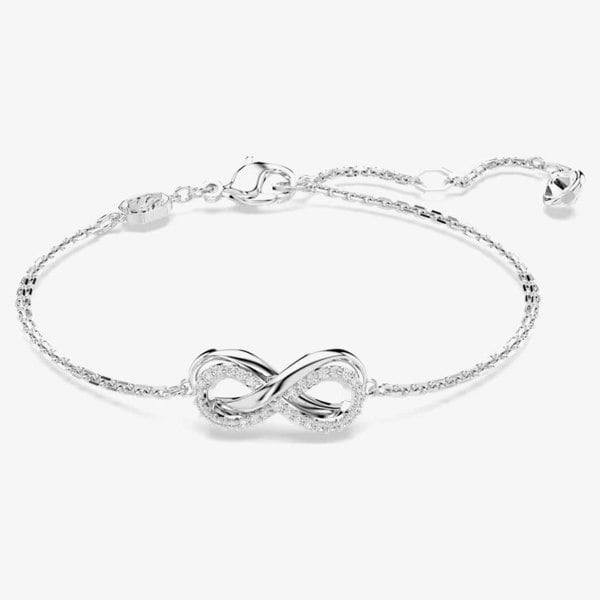 Swarovski Hyperbola Rhodium Plated White Infinity Bracelet 5679664