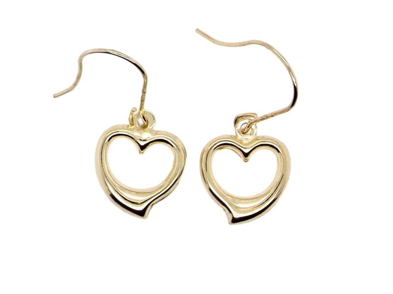  heart shaped drop earrings