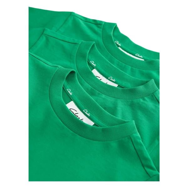 Clarks Boys Embroidered Logo Relaxed Fit T-Shirt (Pack of 3) - Green - 