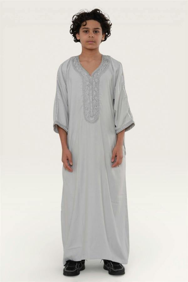 Infinity Leather Kids Boys Moroccan Thobe Robe Eid Djellaba Gandoura Jubba- K-HM65