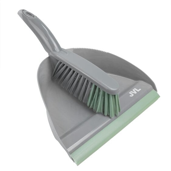 JVL Dust Pan And Brush Set - Grey