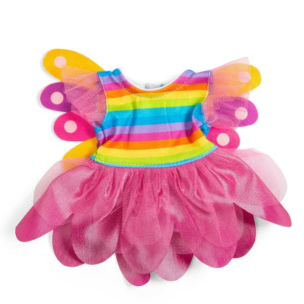 Bigjigs Toys Rainbow Fairy Dress with Wings for 30cm Rag Dolls (Medium)