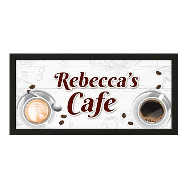 Personalised Wall Art Framed Print CafŽ Sign