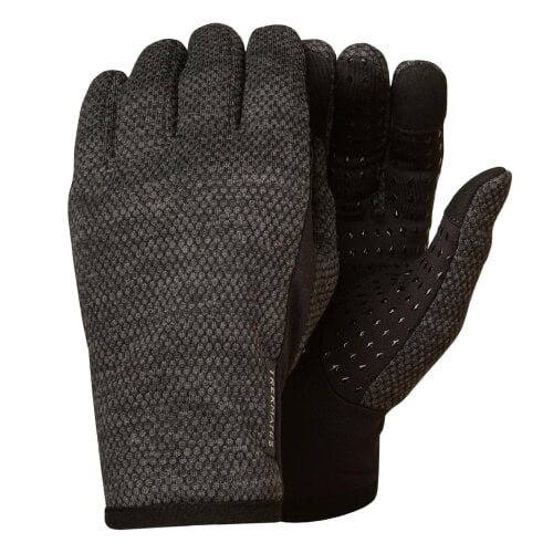 Trekmates Ladies Fleece Outdoor Gloves with Silicone Grip and Touchscreen - Dark Grey Marl