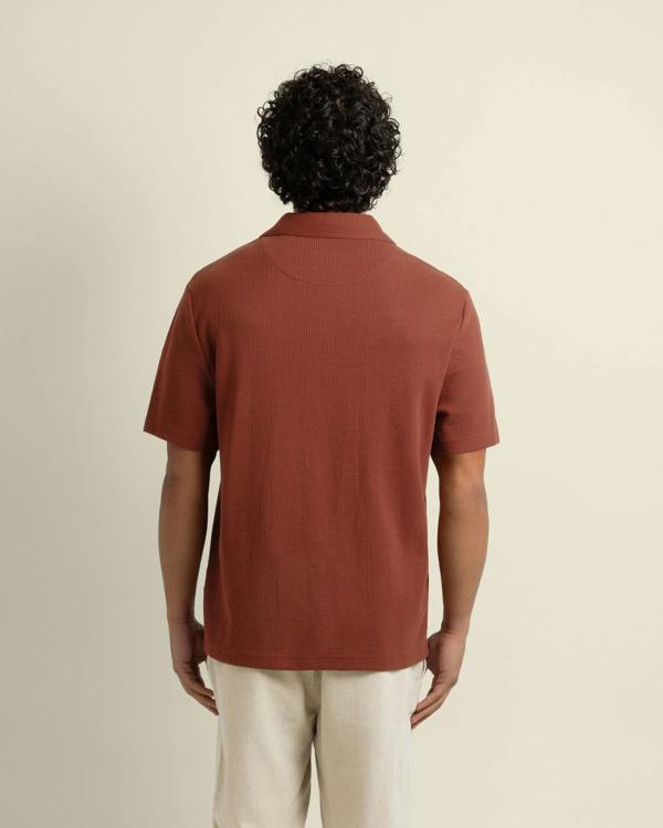 Larsson & Co Sommer - Wavy Rib Polo Shirt