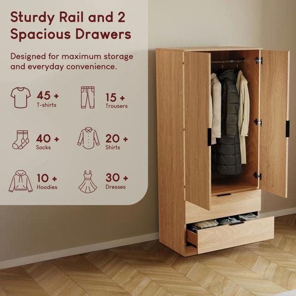 Vida Designs Trega 2 Door 2 Drawer Wardrobe