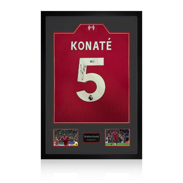 Ibrahima Konaté Signed Liverpool Shirt Premium Frame (ACG Cert)