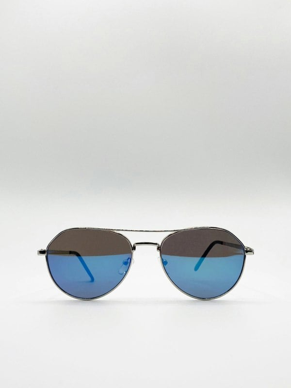 SVNX Aviator Sunglasses With Mirror Lenses