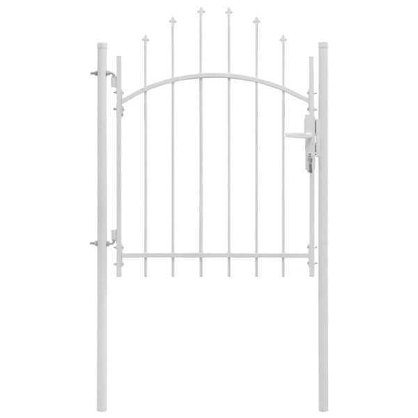 Berkfield Garden Gate Steel 1x1.75 m White