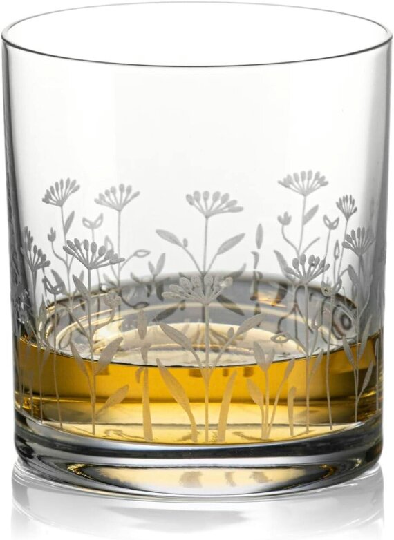 Diamante Floral Whisky Water Spirit Decanter & Tumblers Gift Set