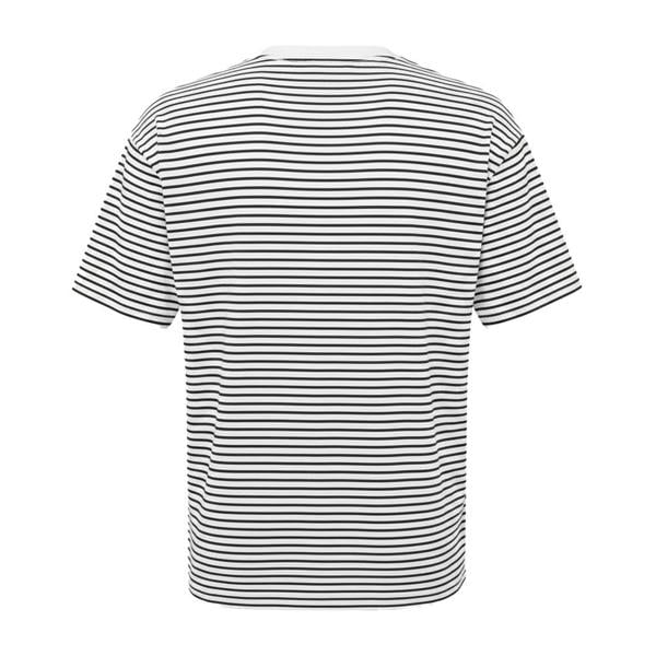 Premier Unisex Adult Utility 2.0 Contrast Striped Oversized T-Shirt - Black/White