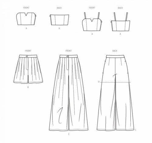 Know Me Sewing Pattern 2028, Tops, Trousers, Shorts for Women, FG (16W-18W-20W-22W-24W-26W) - Intermediate