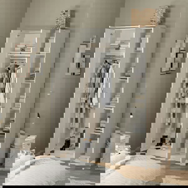 Furniture To Go Brande Wardrobe with 3 Frame Doors in White