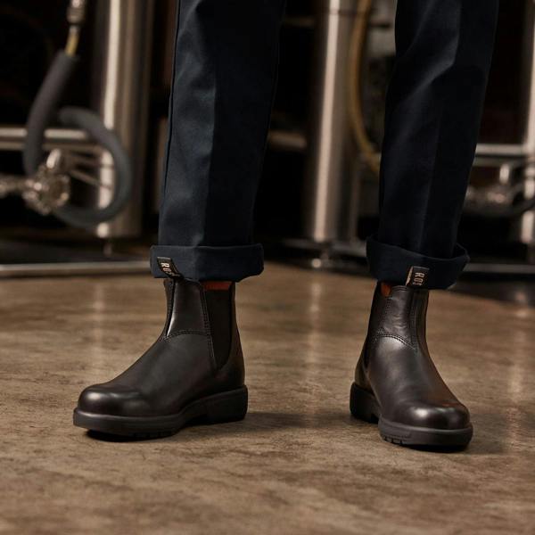 Rossi Boots Rossi 301 Endura Black Leather Chelsea Boots