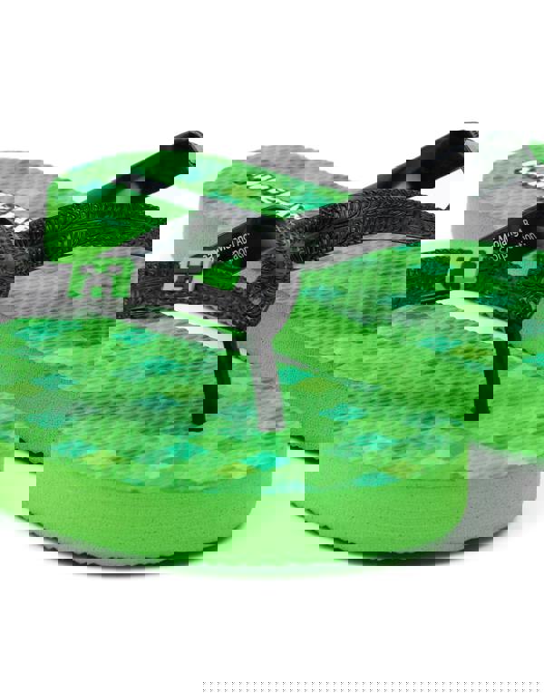 Minecraft Unisex Kids Green Flip Flops