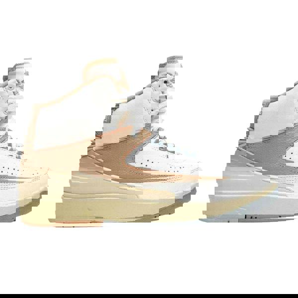 Nike Mens Air Jordan 2 Retro Leather Trainers - White/Tan - 
