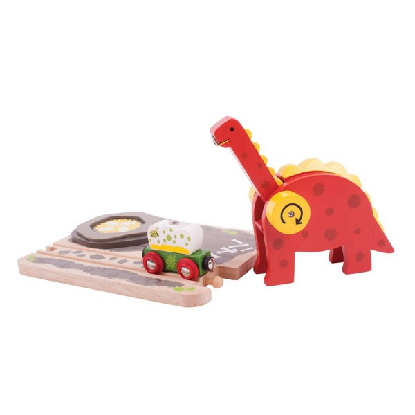 Bigjigs Rail Wooden Dinosaur Crane (Train Sold Separately)