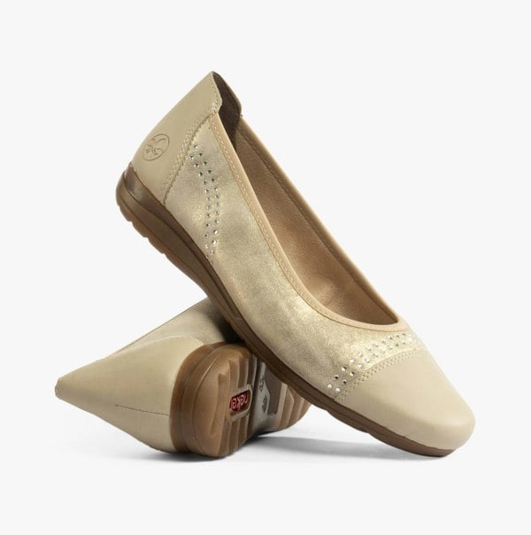 Rieker L9353-62 Womens Shoes - Beige