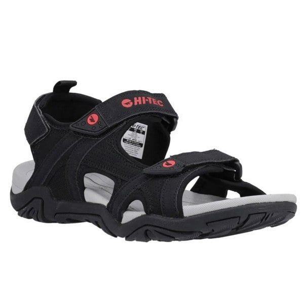 Hi-Tec Mens Crater Sandals - Black/Grey/Red