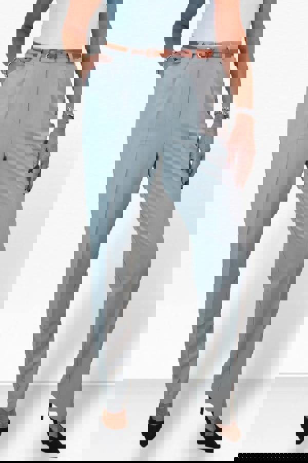 Paulo Due Women's Smart Tapered Leg Belted Trouser