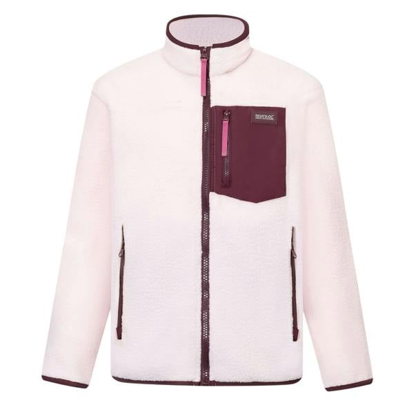 Regatta Childrens/Kids Frankie Colour Block Fleece Jacket - Pink Haze/Fig - 