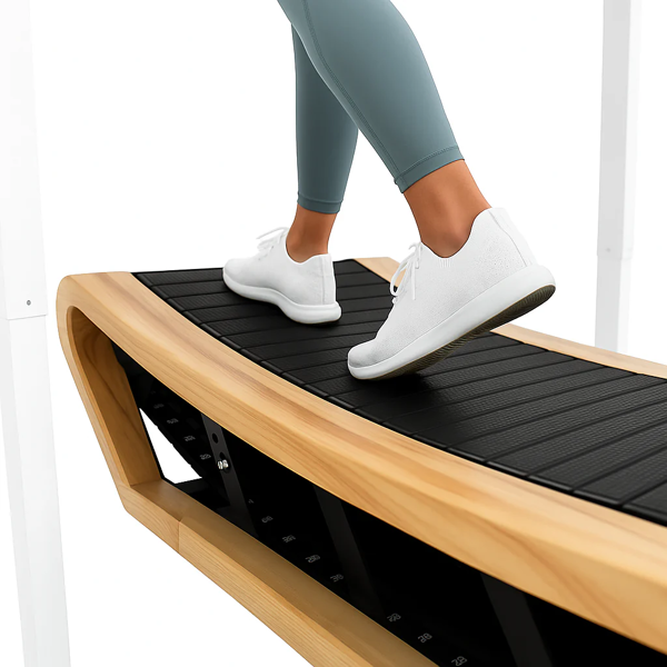 Body Revolution Curved Treadmill – Light Oak