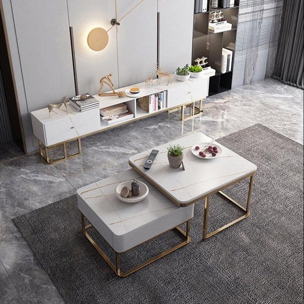 Lorelei Nesting Coffee Table Set, Sintered Stone-Weilai Concept-Weilai Concept