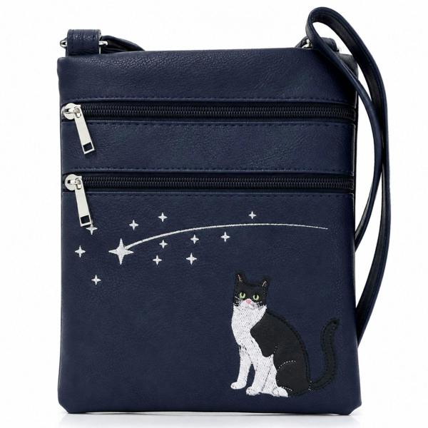 Fores Collection Cat Appliqué Crossbody Bag