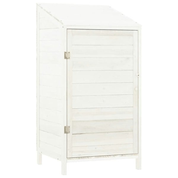 Berkfield Garden Shed White 55x52x112 cm Solid Wood Fir